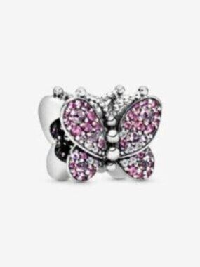 Pandora Pink Crystal Butterfly Charm